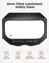 Kemimoto Can-Am Maverick X3 Glass Windshield w/ Sliding Vents