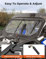 Kemimoto Can-Am Maverick X3 Glass Windshield w/ Sliding Vents
