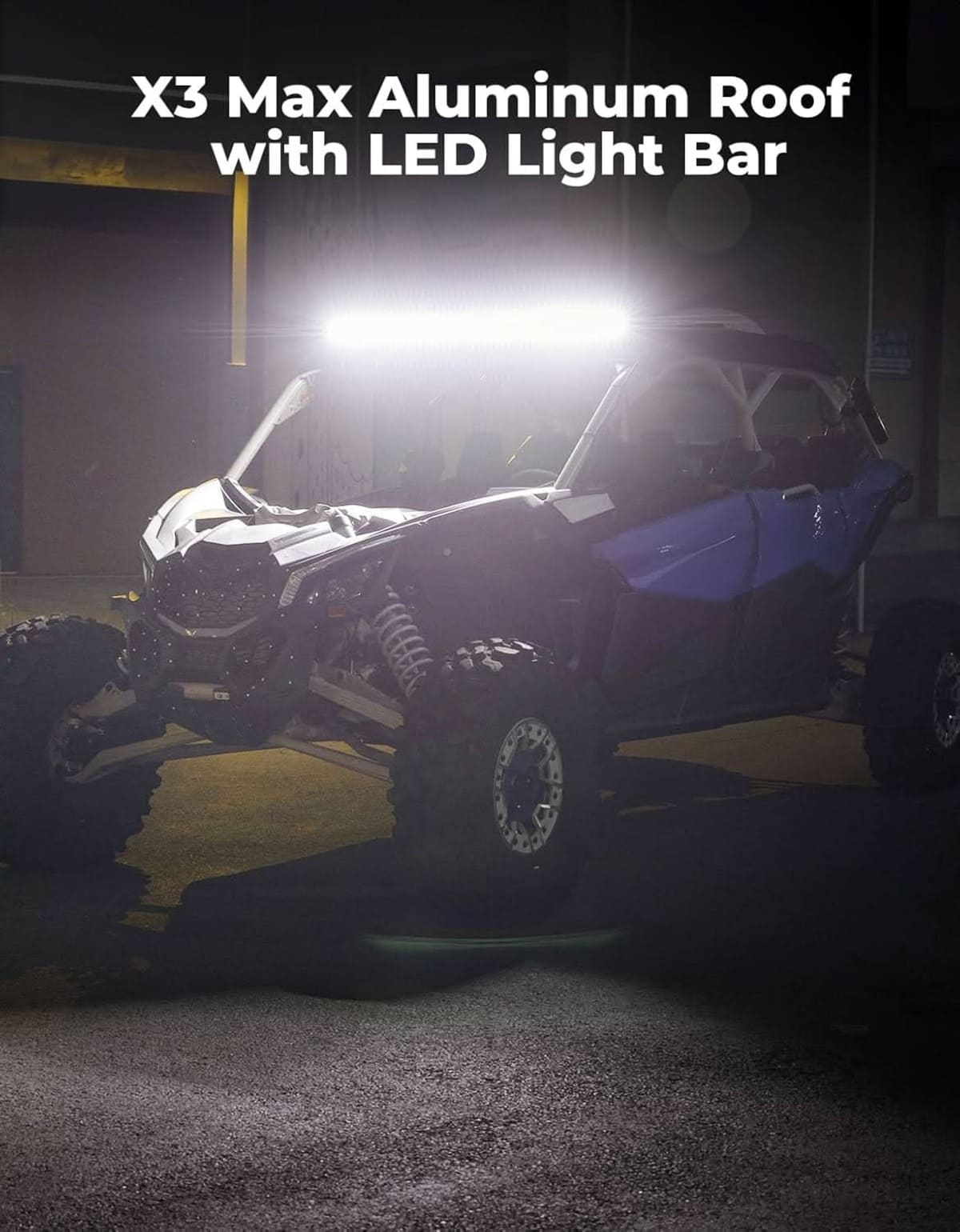 Kemimoto Can-Am Maverick X3 MAX Aluminum Roof w/ LED Light Bar