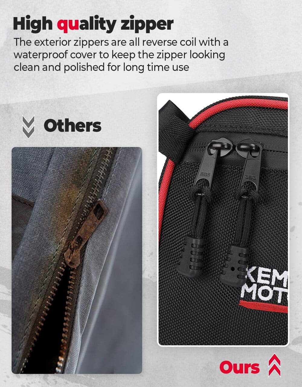 Kemimoto Can-Am Maverick X3 Max Front and Rear Door Bags - Red