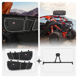 Kemimoto Can-Am Maverick X3/Max Front Door Storage Bags & Spare Tire Mount