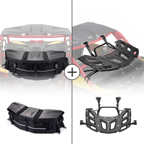 Kemimoto Can-Am Maverick X3 LinQ Pivoting Rack & Rear Storage Bag