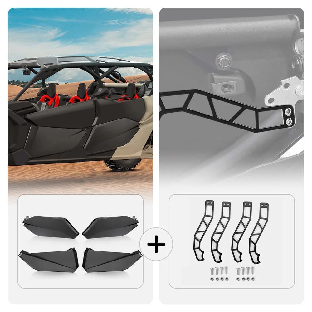 Kemimoto Can-Am Maverick X3 Max Lower Doors Panels Kit & Door Handle