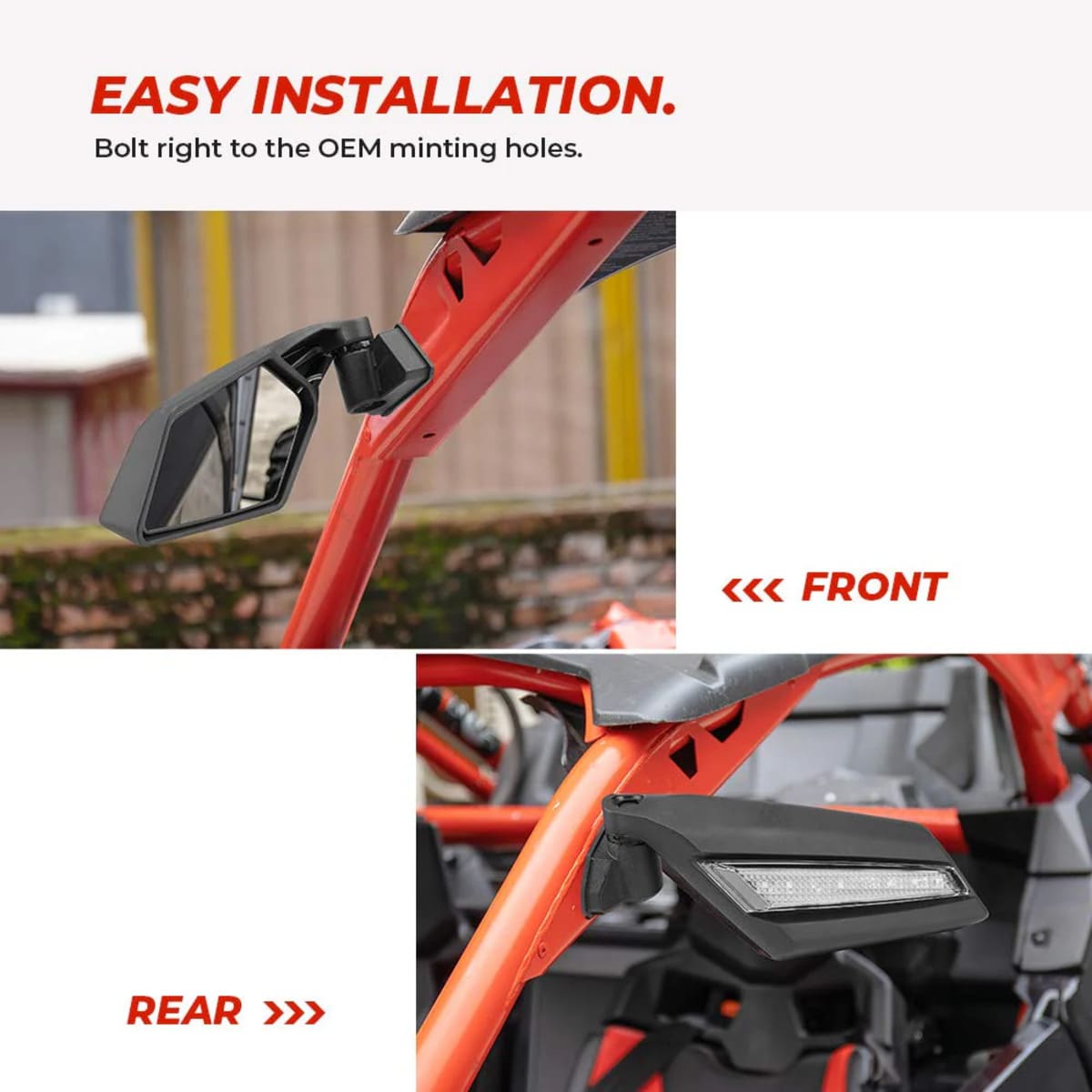 Kemimoto Can-Am Maverick X3/Max One Pair LED Side Mirrors