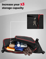 Kemimoto Can-Am Maverick X3 MAX One Set Rear Upper Door Bags - Red