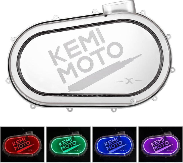 Kemimoto Can-Am Maverick X3/Max Outer Clutch Cover with RGB LED Strip Lights