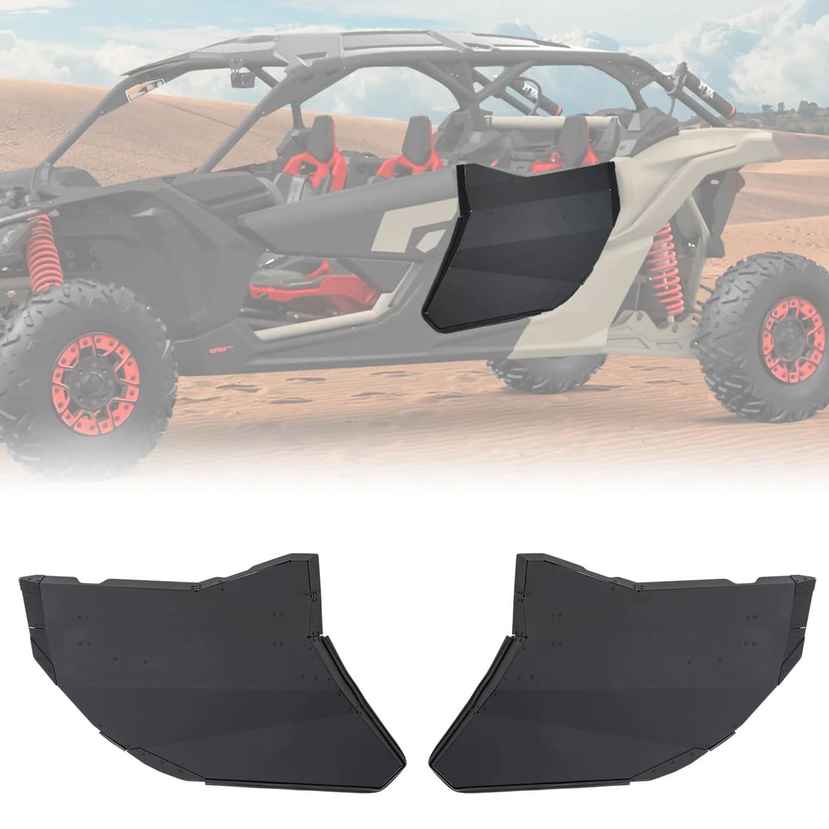 Kemimoto Can-Am Maverick X3 MAX Rear Full Doors Aluminum