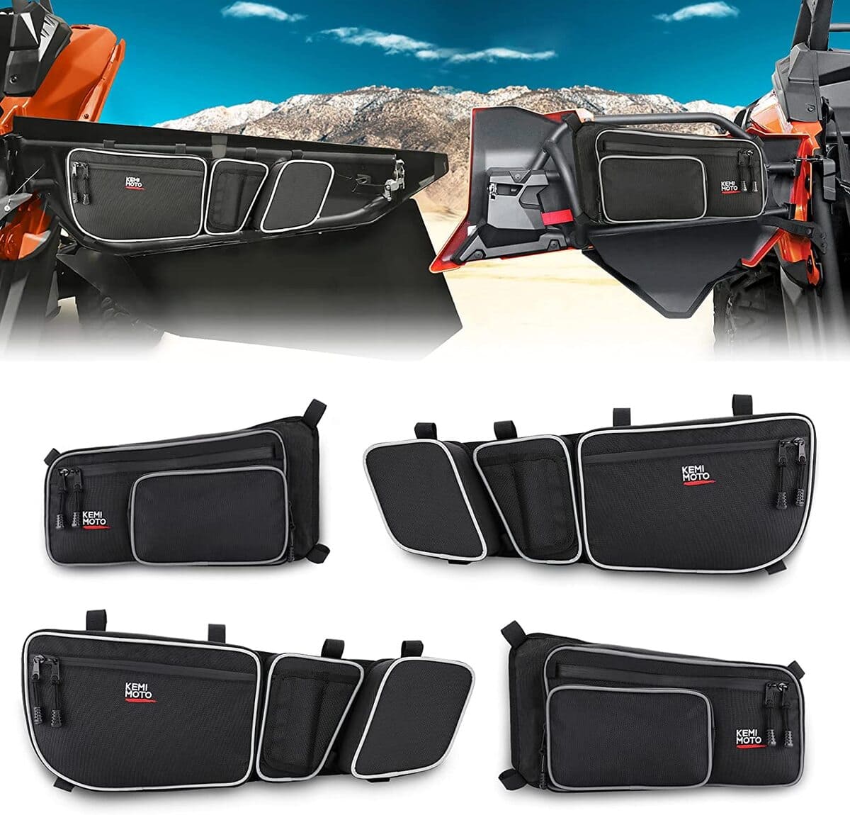 Kemimoto Can-Am Maverick X3 Max Rear Storage Bag & Door Bags