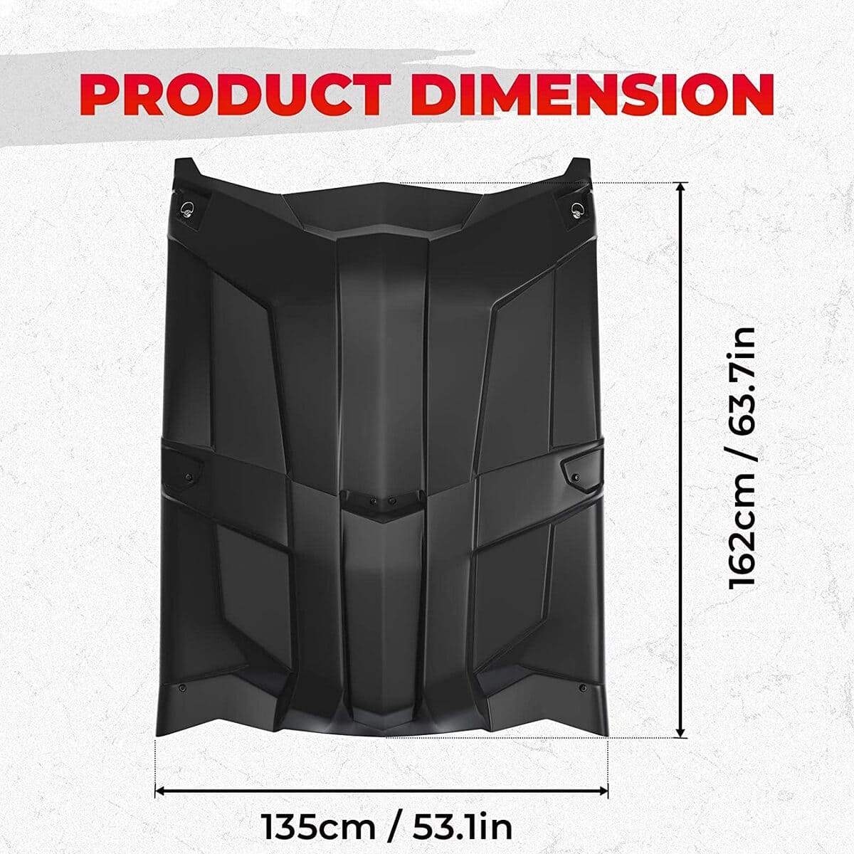 Kemimoto Can-Am Maverick X3 Max Side View Mirror & Hard Roof