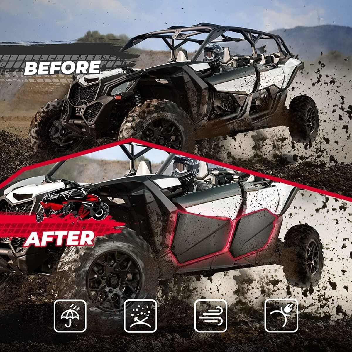 Kemimoto Can-Am Maverick X3 Max Soft Cab Enclosure & Lower Door Inserts
