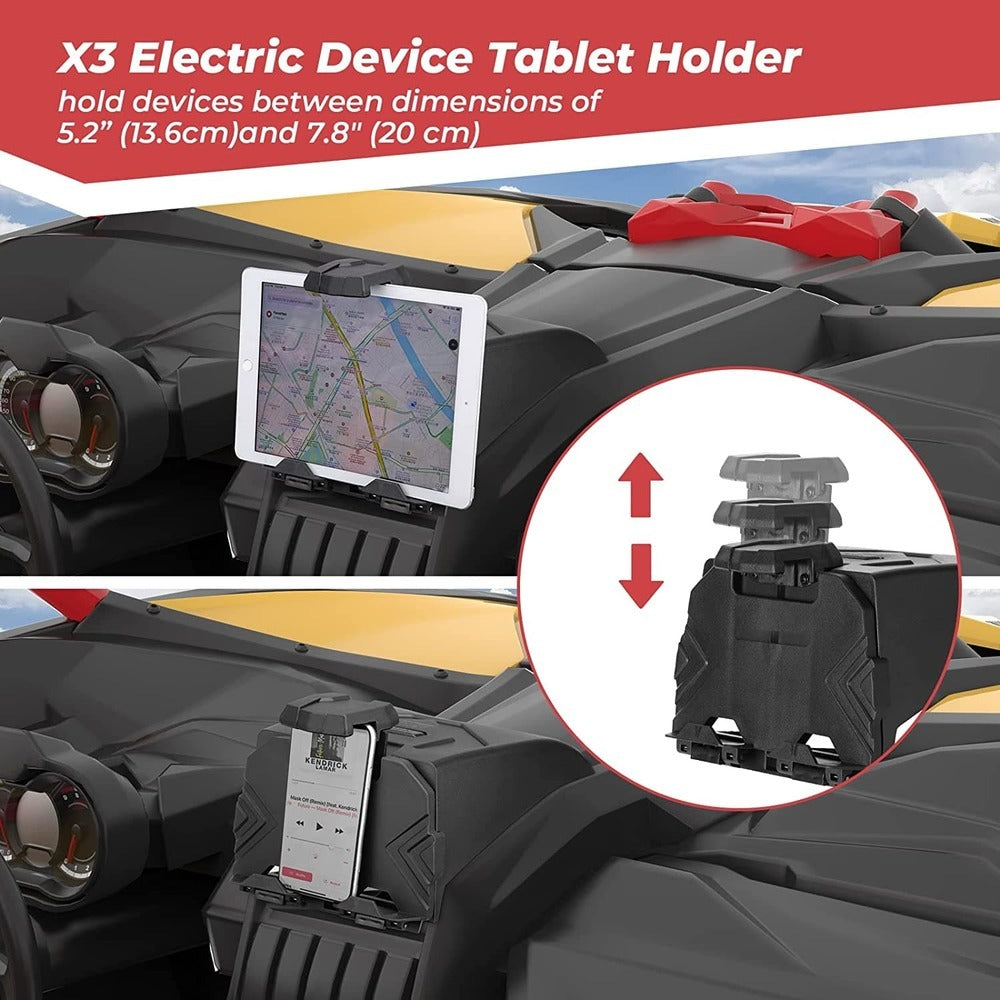 Kemimoto Can Am Maverick X3/Max Tablet Holder with Storage Box