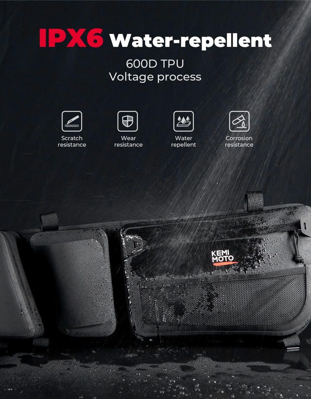Kemimoto Can-Am Maverick X3/Max Update Water repellent Door Bags