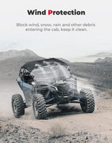 Kemimoto Can-Am Maverick X3 PC Front Full Windshield - 3 Piece