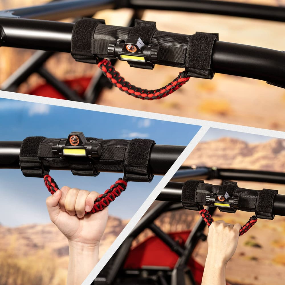Kemimoto Roll Bar Grab Handle with Dome Light