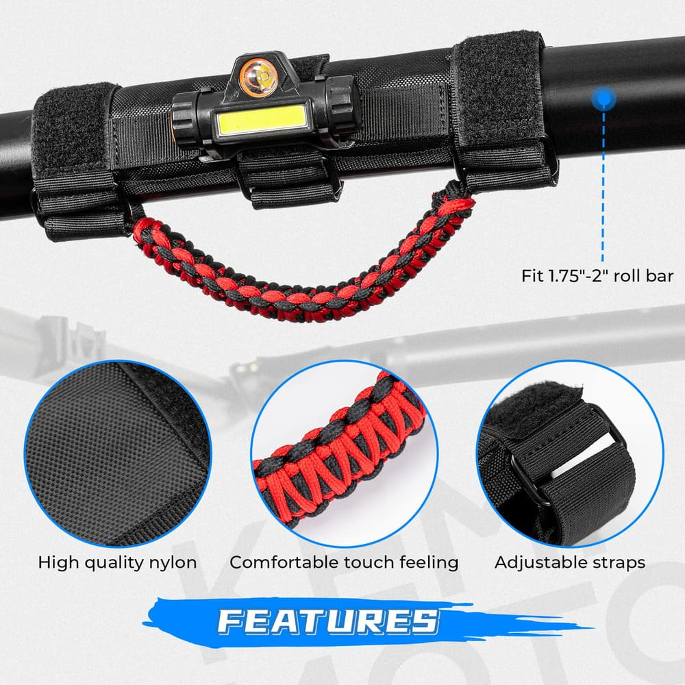 Kemimoto Roll Bar Grab Handle with Dome Light