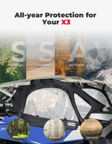 Kemimoto Can-Am Maverick X3 Soft Cab Enclosures & Hard Roof