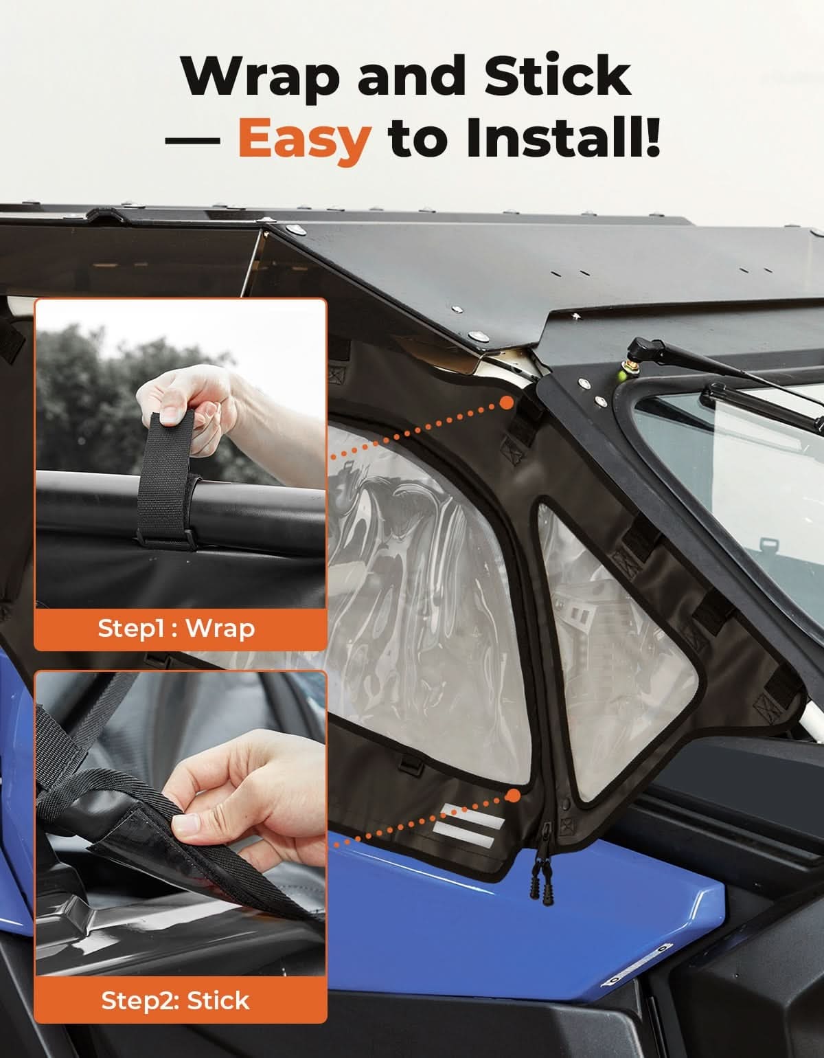 Kemimoto Can-Am Maverick X3 Soft Cab Upper Windows Enclosures