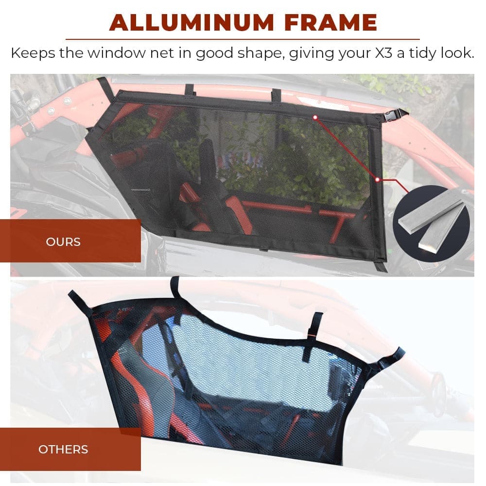 Kemimoto Can Am Maverick X3 Upper Door Window Nets