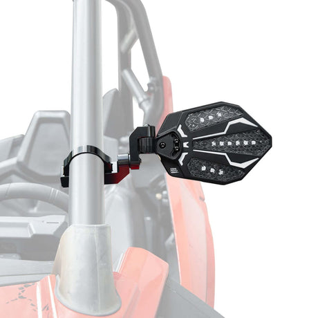 Kemimoto Can Am Maverick X3 UTV Aluminium RGB Side Mirrors w/ 1.6"-2" Roll Bar - 1 pair