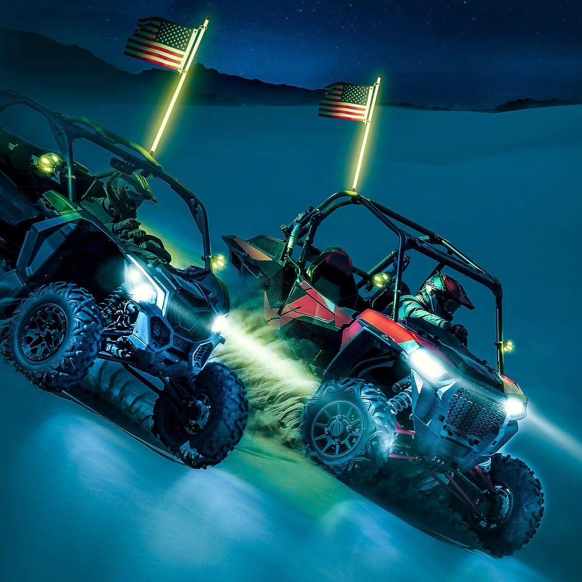 Kemimoto Can Am Maverick X3 UTV Aluminium RGB Side Mirrors w/ 1.6"-2" Roll Bar - 1 pair