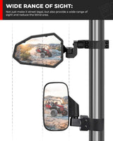 Kemimoto Can-Am Maverick X3 UTV Rear View Side Mirrors w/ "1.75"-2" roll bar - 1 Pair