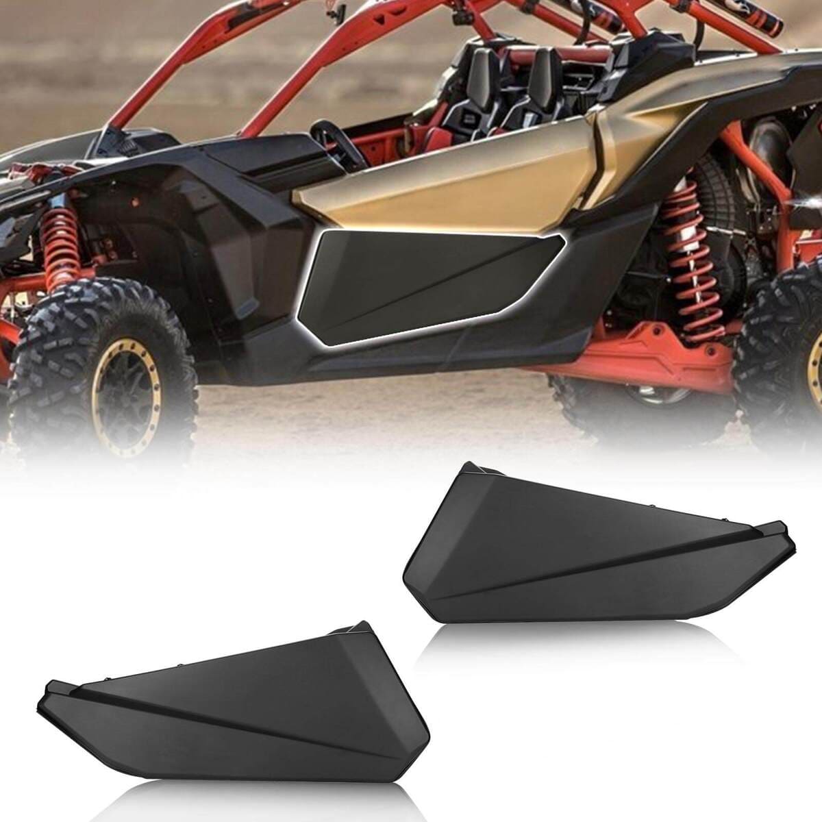 Kemimoto Can-Am Maverick X3 UTV Side View Mirrors and Front Lower Door Inserts