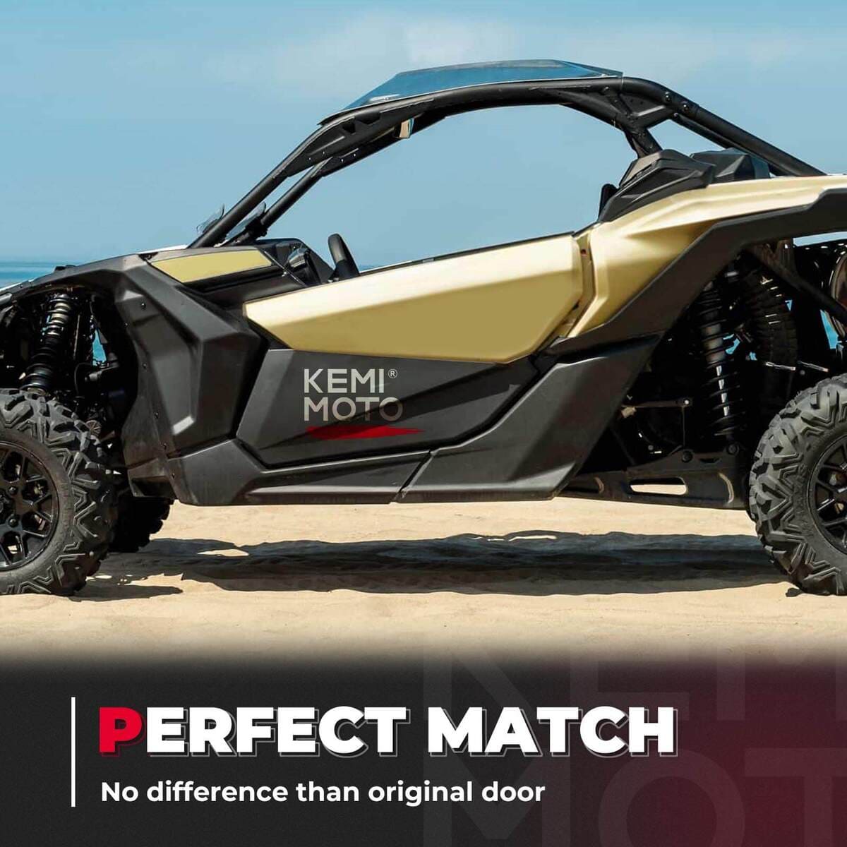 Kemimoto Can-Am Maverick X3 UTV Front Lower Door Inserts & Side View Mirrors