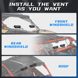Kemimoto Can Am Maverick X3 UTV Polycarbonate Windshield Vent Kit