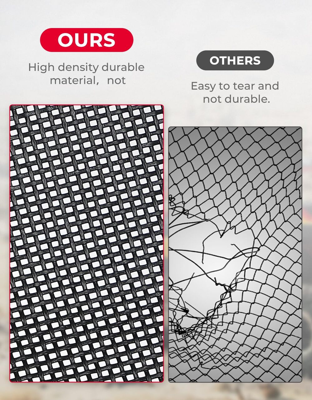 Kemimoto CF Moto UForce 1000/1000 XL Rear Window Net Soft Windshield