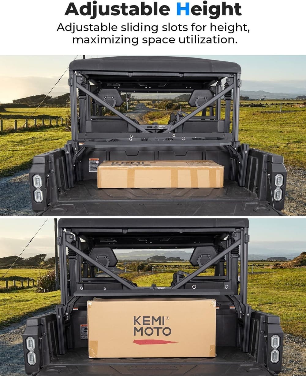 Kemimoto CF Moto Uforce 1000/1000XL Adjustable Height Rear Rack