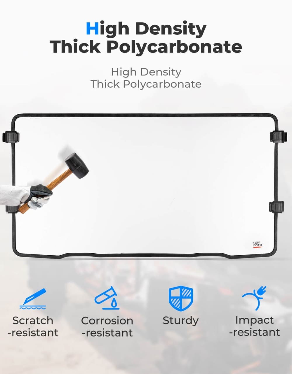 Kemimoto CF Moto UFORCE 1000/1000XL Clear Front Full Windshield