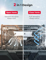 Kemimoto CF Moto UForce 1000/1000XL Vented Sliding Rear Windshield