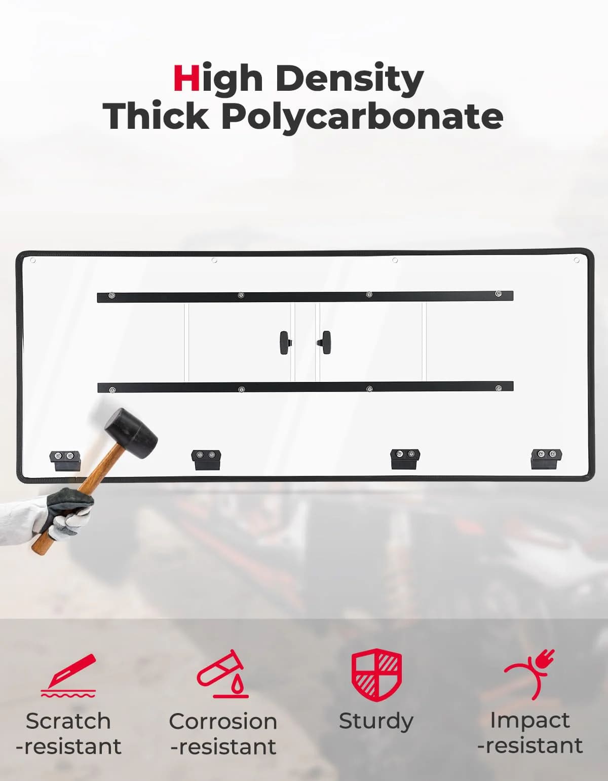 Kemimoto CF Moto UForce 1000/1000XL Vented Sliding Rear Windshield