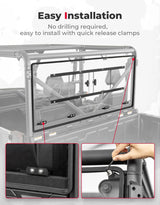 Kemimoto CF Moto UForce 1000/1000XL Vented Sliding Rear Windshield