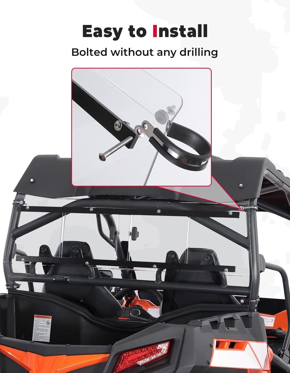 Kemimoto CF Moto ZForce 800/ 1000 2-in-1 Rear Windshield