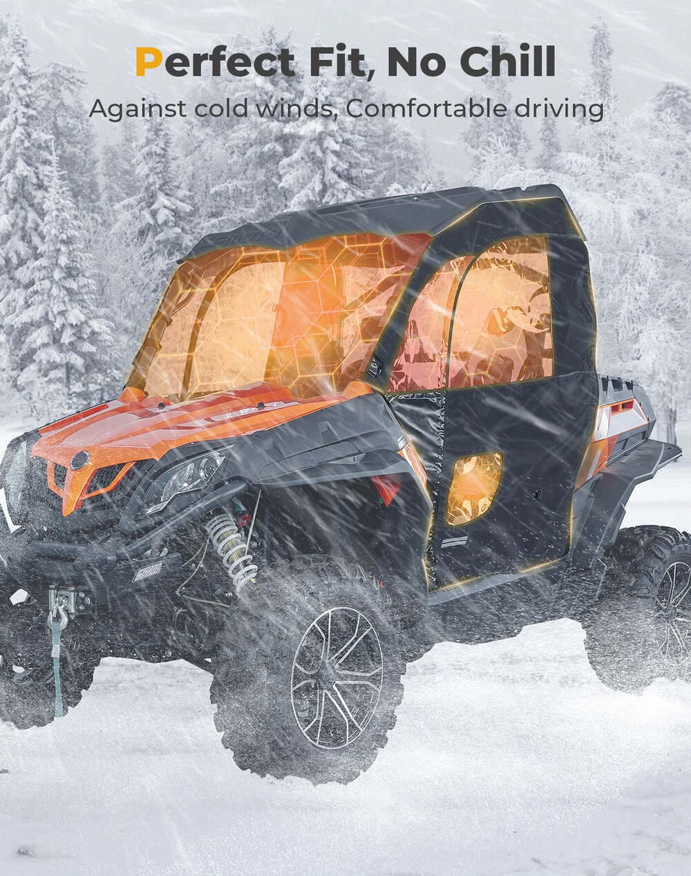 Kemimoto CF Moto ZForce 800/ 1000 Soft Cab Enclosure Doors