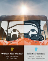 Kemimoto CF Moto ZForce 500/800/1000 Soft Rear Windshield with Zipper