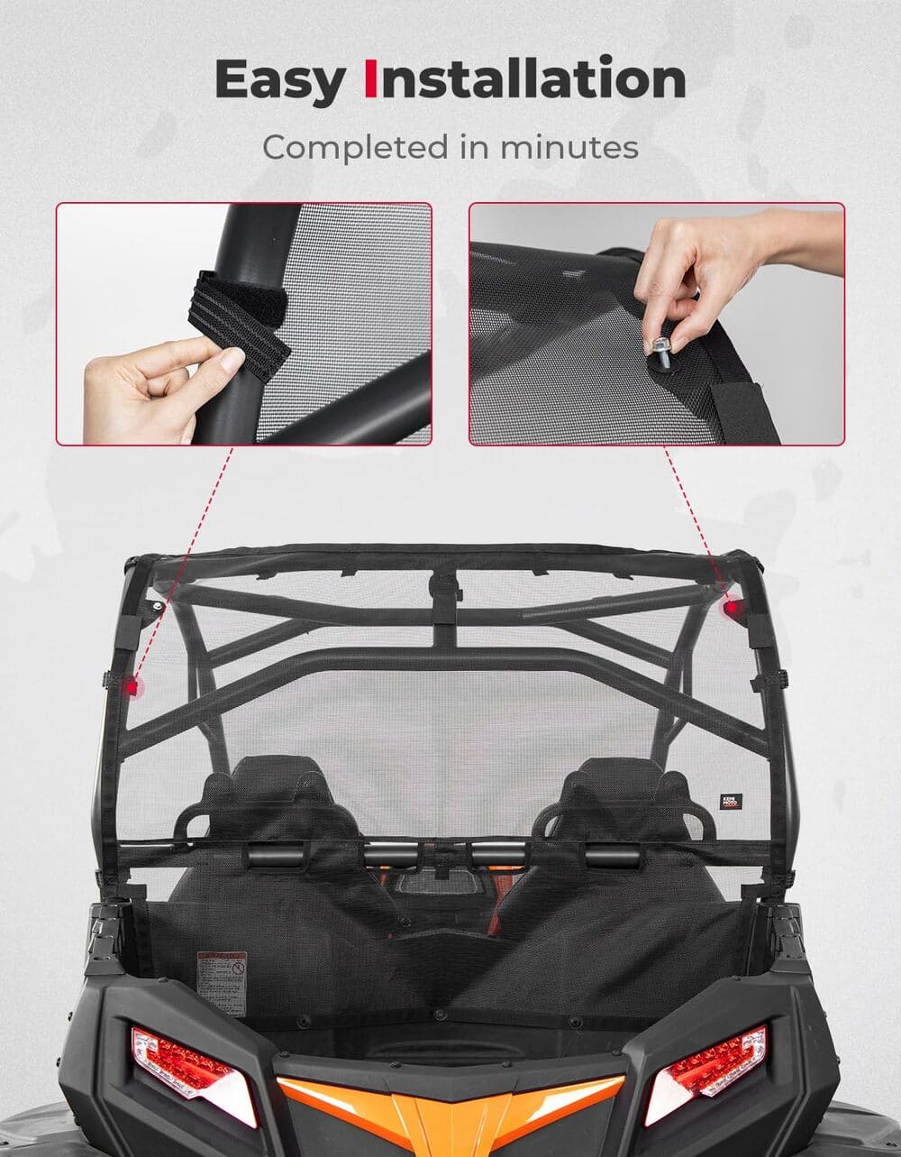 Kemimoto CFMoto ZForce 500/800/1000 Ventilated Rear Window Net Mesh