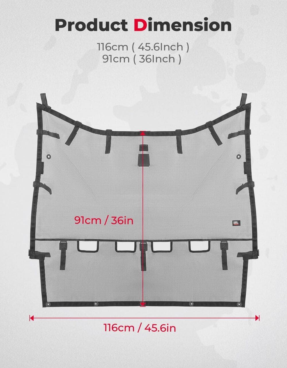 Kemimoto CF Moto ZForce 500/800/1000 Ventilated Rear Window Net Mesh