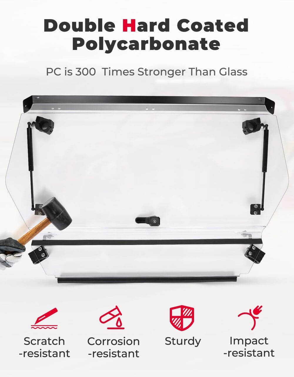 Kemimoto CF Moto ZForce 950 3-in-1 Folding Half Flip Windshield