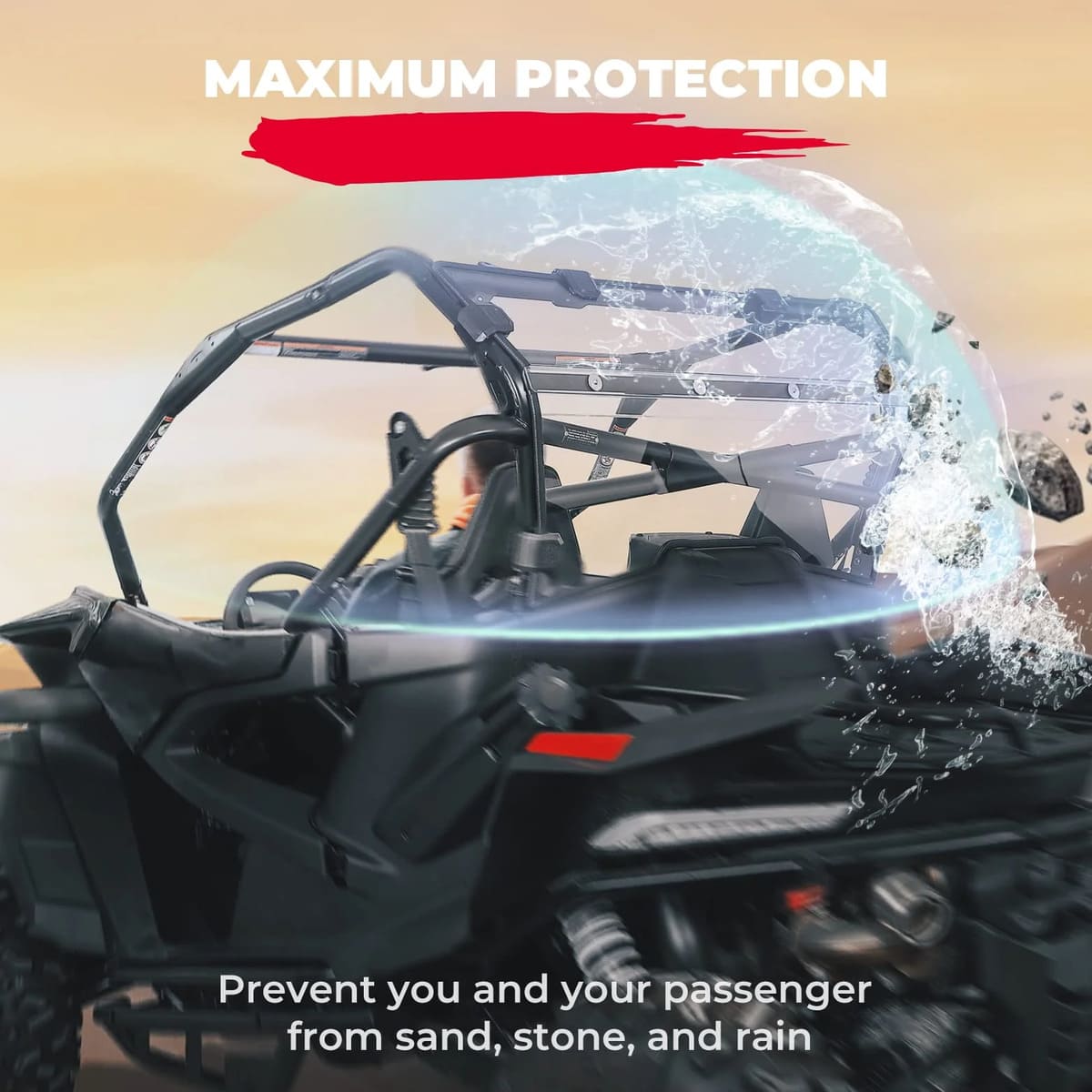 Kemimoto CF Moto ZForce 950 Scratch Resistant Rear Windshield