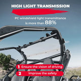 Kemimoto CF Moto ZForce 950 Scratch Resistant Rear Windshield