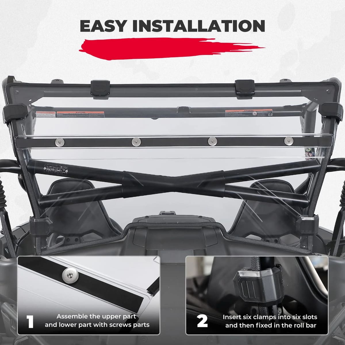 Kemimoto CF Moto ZForce 950 Scratch Resistant Rear Windshield