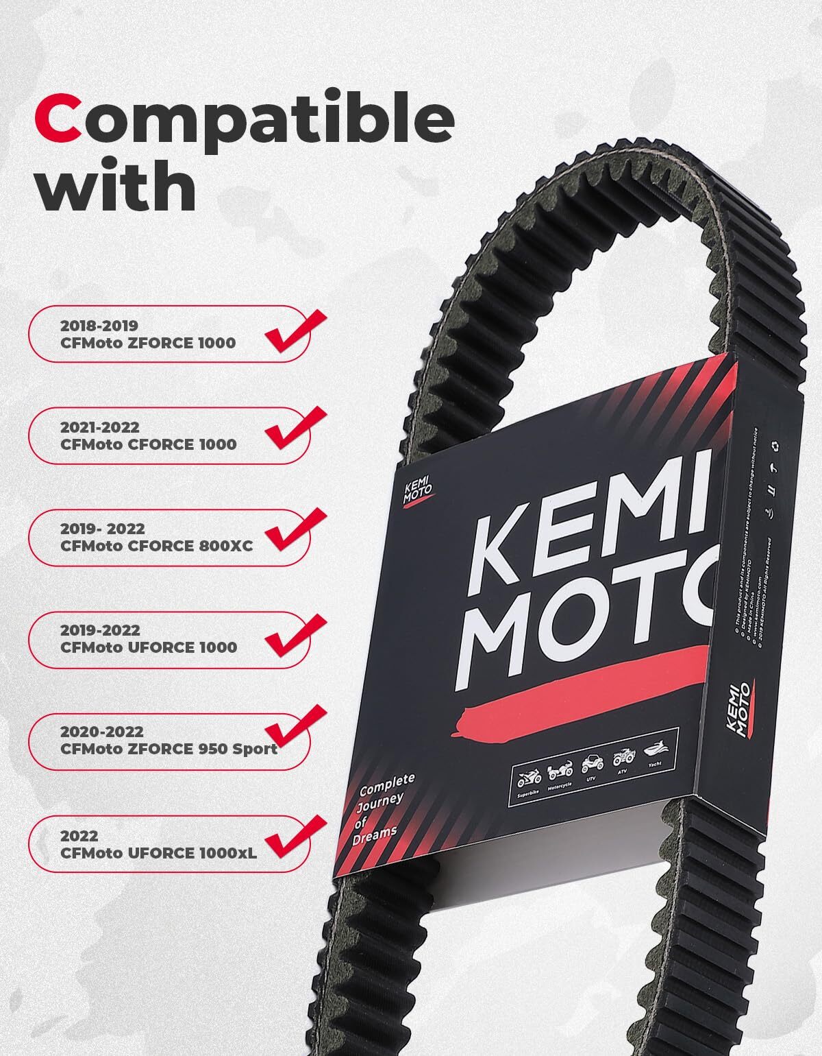 Kemimoto CForce/ UForce/ ZForce/ CF Moto CVT Drive Belt