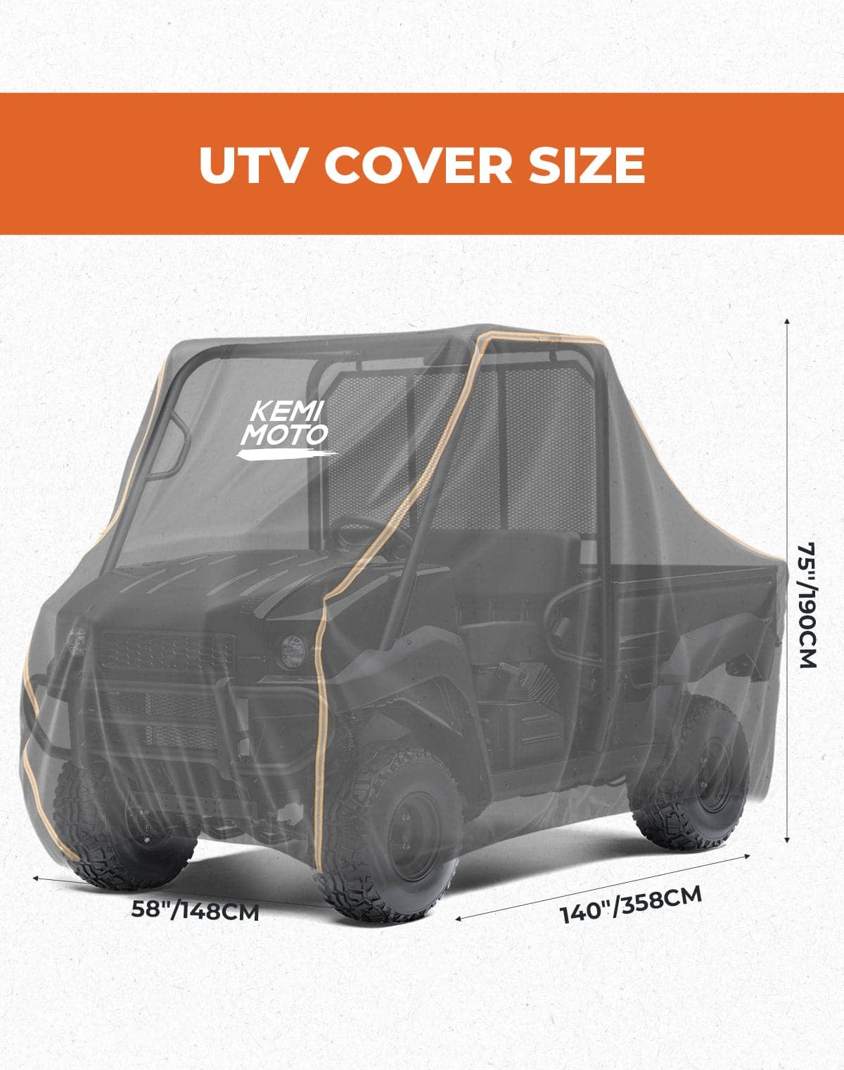 Kemimoto Cover for Defender / Ranger XP 1000 / Pioneer / UFORCE 2-3 Seaters UTV