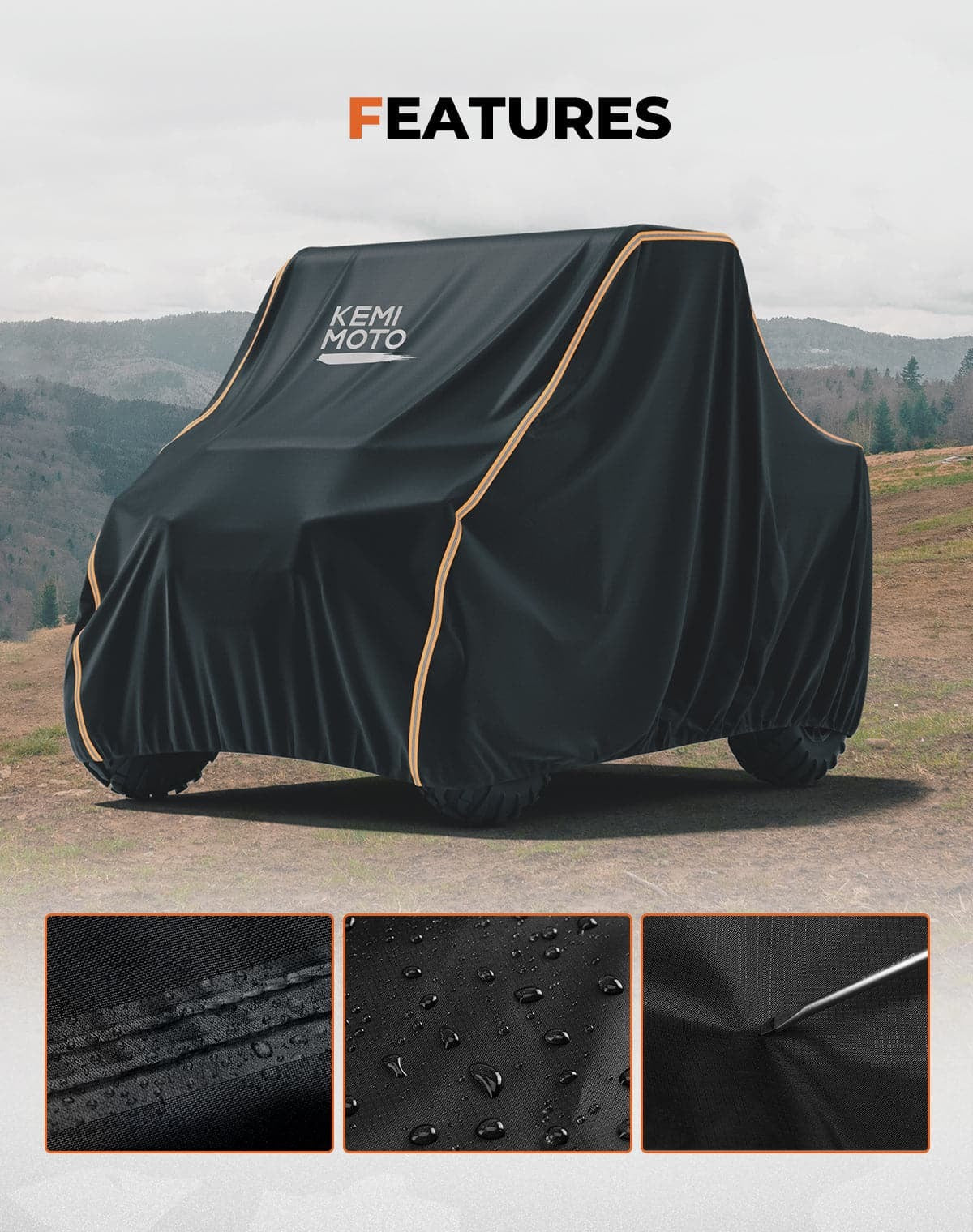 Kemimoto Cover for Defender / Ranger XP 1000 / Pioneer / UFORCE 2-3 Seaters UTV