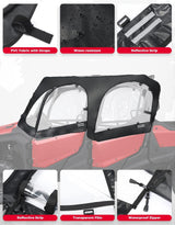 Kemimoto Honda Pioneer 1000-6 Soft Upper Door Cab Enclosure Set