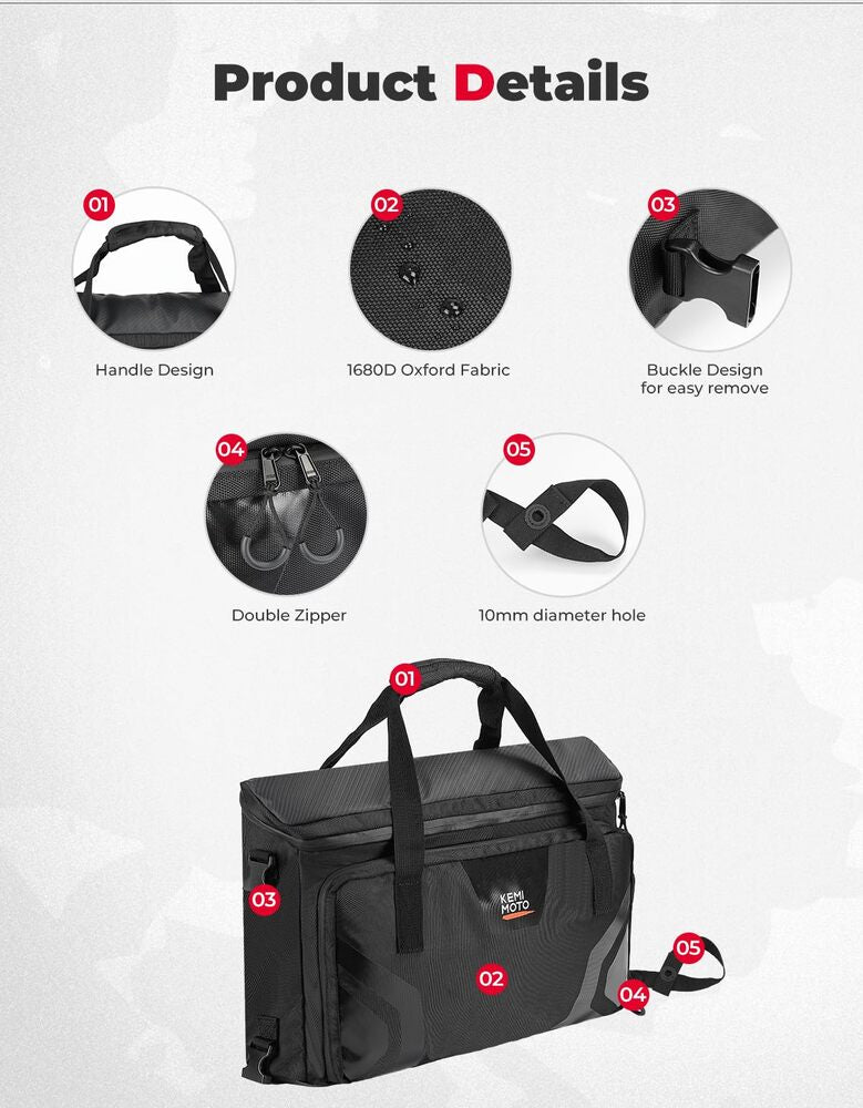 Kemimoto Honda Pioneer 1000-6 UTV 16L Tool Storage Bag - Under Seat