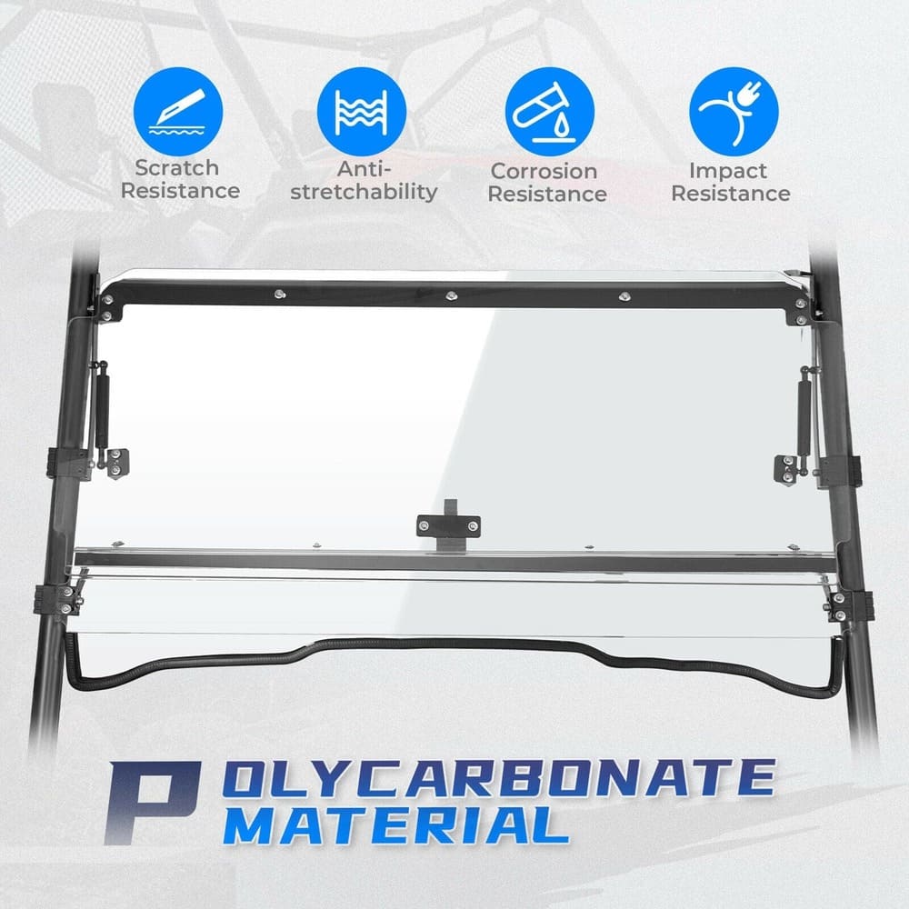 Kemimoto Honda Pioneer 1000 UTV 3-in-1 Flip Windshield