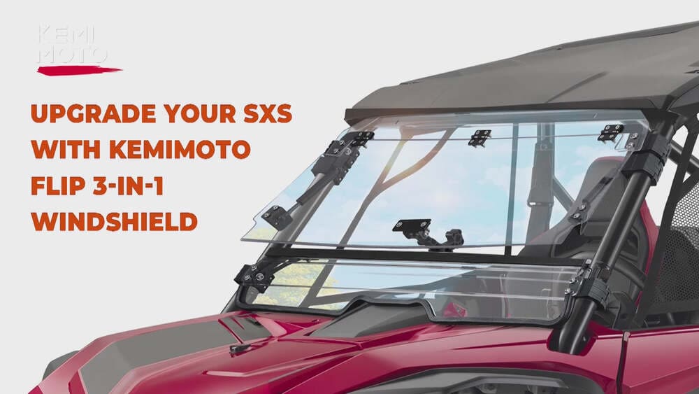 Kemimoto Honda Talon 1000R Flip 3-in-1 Windshield